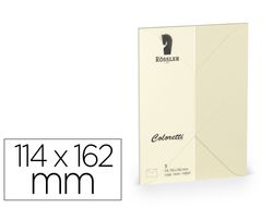 Sobre rossler coloretti c6 ministro color crema 114x162 mm pack de 5 unidades