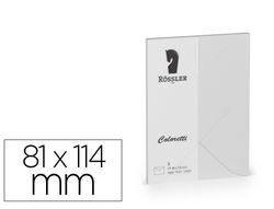 Sobre rossler coloretti c7 color gris claro 81x114 mm pack de 5 unidades