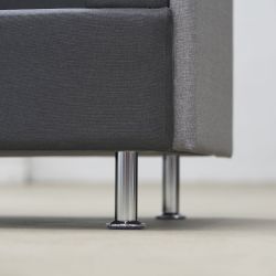 Sofá Soft Seating Doble + Mesa 200x129x68 cm Color Negro/Azul