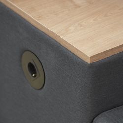 Sofá Soft Seating Doble + Mesa 200x129x68 cm Color Negro/Naranja