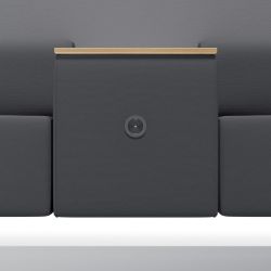 Sofá Soft Seating Doble + Mesa 200x129x68 cm Color Negro/Negro