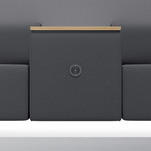Sofá Soft Seating Doble + Mesa 200x129x68 cm Color Negro/Negro