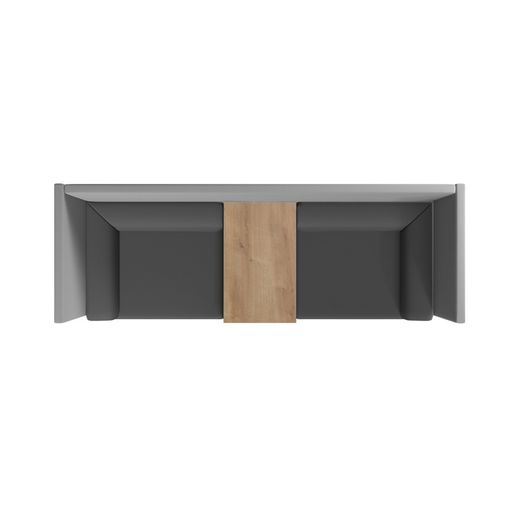 Sofá Soft Seating Doble + Mesa 200x129x68 cm Color Negro/Verde