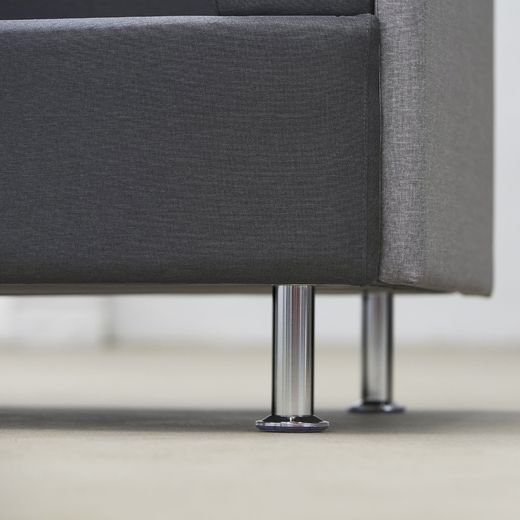 Sofá Soft Seating Individual + Mesa 125x129x68 cm. Color Negro/Verde