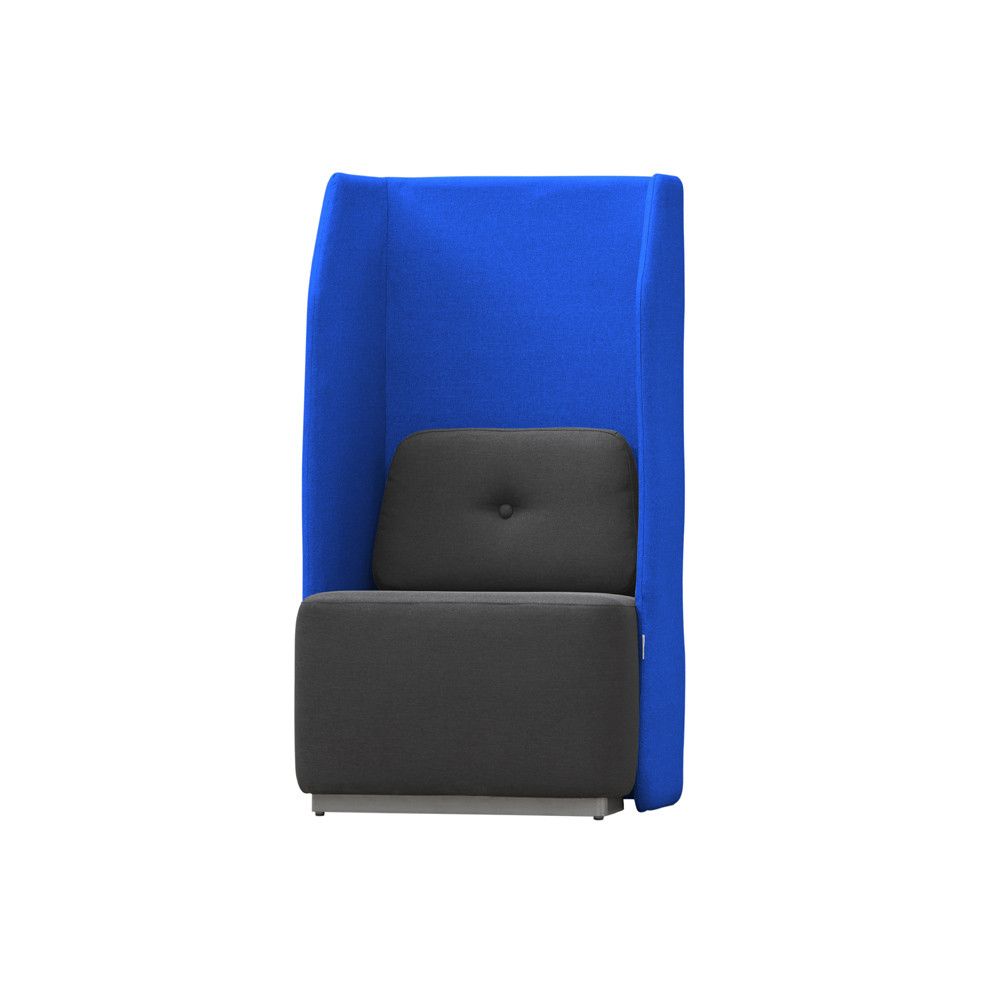 Sofá Soft Seating Individual  Negro/Azul 73x66x132 cm