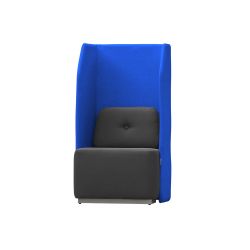 Sofá Soft Seating Individual  Negro/Azul 73x66x132 cm