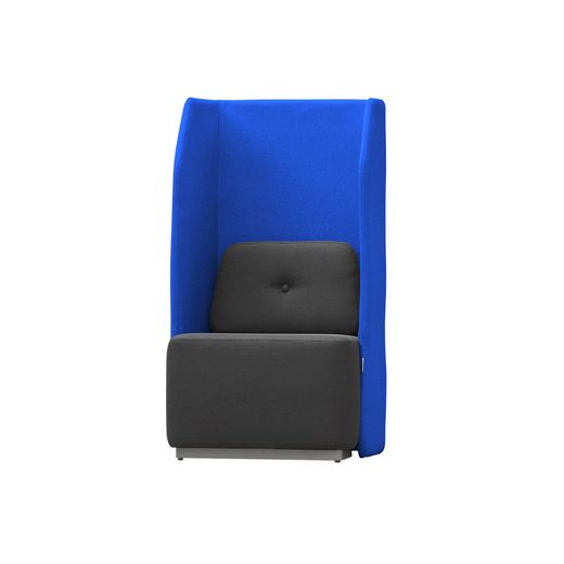 Sofá Soft Seating Individual Negro/Azul 73x66x132 cm