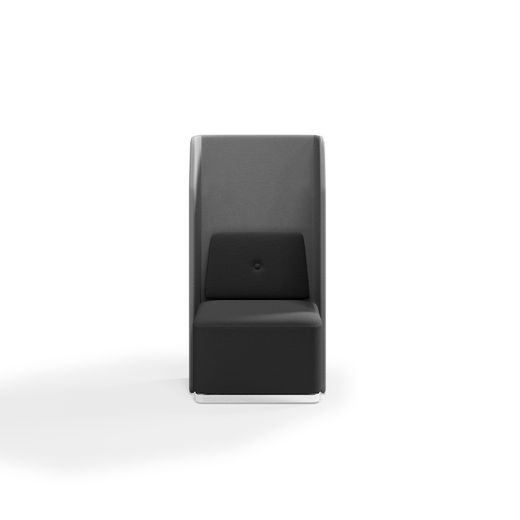 Sofá Soft Seating Individual Negro/Gris 73x66x132 cm