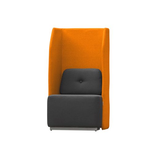 Sofá Soft Seating Individual Negro/Naranja 73x66x132 cm