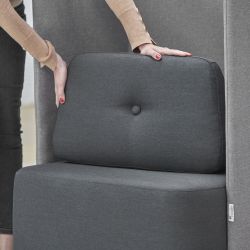 Sofá Soft Seating Individual Negro/Naranja 73x66x132 cm