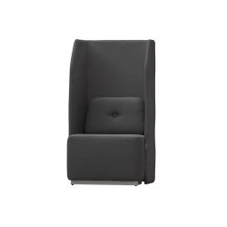 Sofá Soft Seating Individual  Negro/Negro 73x66x132 cm