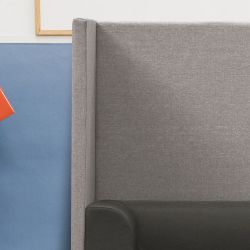 Sofá Soft Seating Individual Negro/Negro 73x66x132 cm