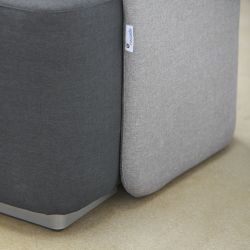 Sofá Soft Seating Individual Negro/Rojo 73x66x132 cm