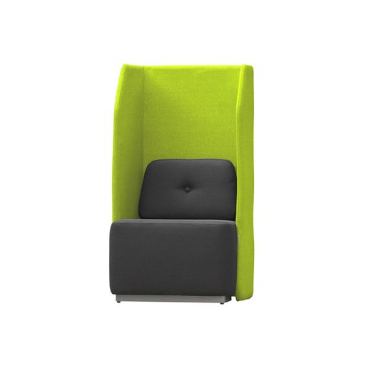 Sofá Soft Seating Individual Negro/Verde 73x66x132 cm