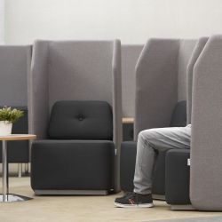 Sofá Soft Seating Individual Negro/Verde 73x66x132 cm