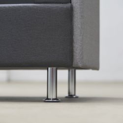 Soft Seating Asiento Izquierdo 73,8x66,77 cm. Sofá Lateral Izquierdo Con Respaldo. Tapizado En Color Negro/Gris. Espuma De Alta Densidad.  Color Negro/Gris.