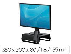 Soporte fellowes para monitor breyta 3 ajustes de altura hasta 30 kg 100% reciclable 350x300x80/118/155 mm negro