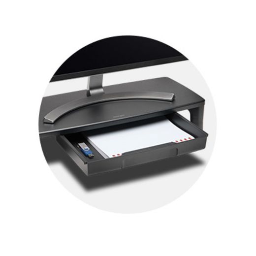 Soporte Kensington para monitor SmartFit® con cajón, negro