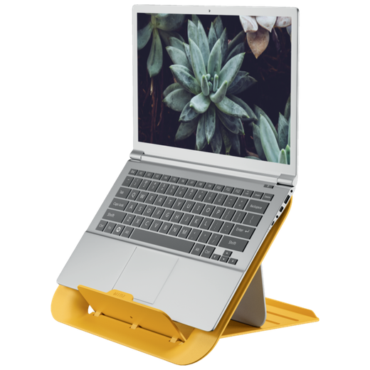 Soporte ordenador portátil ajustable Leitz Ergo Cosy, amarillo