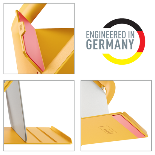 Soporte ordenador portátil ajustable Leitz Ergo Cosy, amarillo