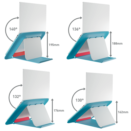 Soporte ordenador portátil ajustable Leitz Ergo Cosy, azul
