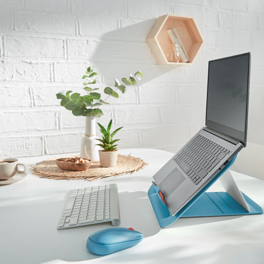 Soporte ordenador portátil ajustable Leitz Ergo Cosy, azul