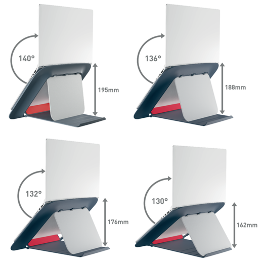 Soporte ordenador portátil ajustable Leitz Ergo Cosy, gris