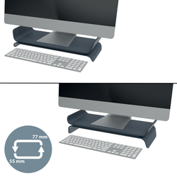 Soporte para monitor ajustable Leitz Ergo, gris oscuro