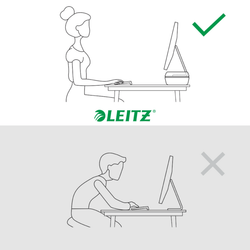 Soporte para monitor ajustable Leitz Ergo, gris oscuro