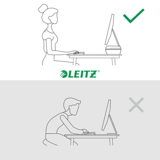 Soporte para monitor ajustable Leitz Ergo, gris oscuro
