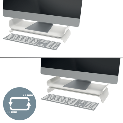 Soporte para monitor ajustable Leitz Ergo, gris