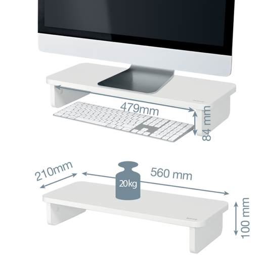 Soporte para monitor, blanco