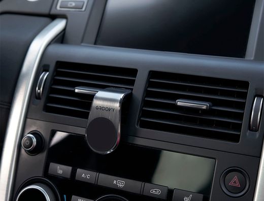 Soporte para movil groovy coche universal magnetico color gris oscuro