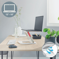 Soporte para portátil ajustable, blanco