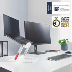Soporte para portátil ajustable, blanco