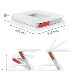 Soporte para portátil ajustable, blanco
