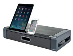 Soporte q-connect deluxe para monitor con cajon 48,6 x 27,6 x 9,6 cm