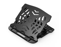 Soporte q-connect para portatil hasta 17\" ajustable 7 angulos diferentes color negro 260x280x60 mm"