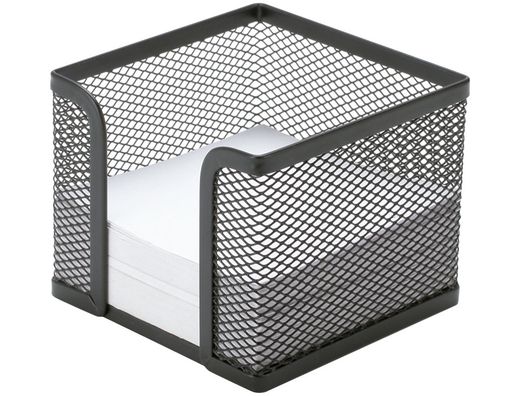 Soporte Taco de Papel Q-Connect Metalico Rejilla Negro 95X95X80 Mm