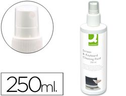 Spray Q-Connect Limpiador de Pantallas y Teclados Bote de 250 Ml