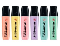 STABILO BOSS PASTEL Estuche 4 marcadores fluorescentes Boss pastel surtidos 70/4-2