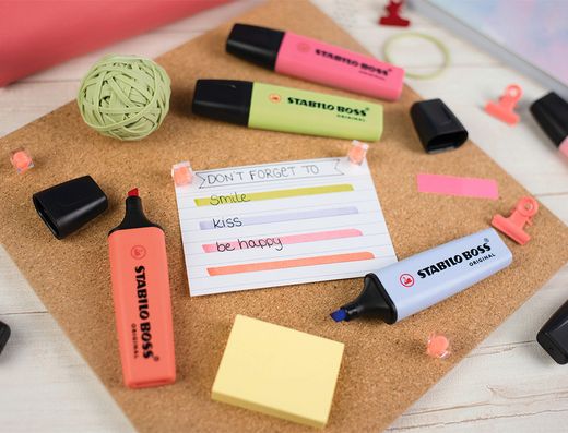 STABILO BOSS PASTEL Estuche 4 marcadores fluorescentes Boss pastel surtidos 70/4-2