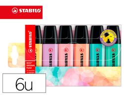 STABILO BOSS PASTEL Estuche 6 marcadores fluorescentes Boss pastel surtidos 70/6-2