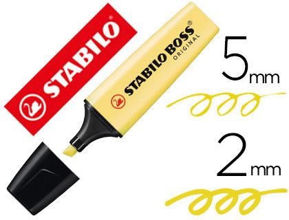 STABILO BOSS PASTEL Marcador fluorescente Boss amarillo pastel 70/144