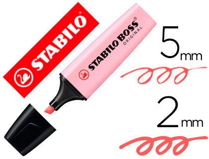 STABILO BOSS PASTEL Marcador fluorescente Boss rosa pastel 70/129