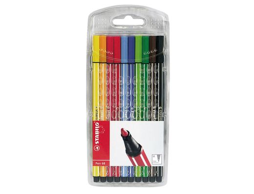 STABILO Estuche 10 rotuladores Pen 68 surtidos 6810/PL