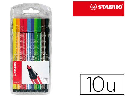 STABILO Estuche 10 rotuladores Pen 68 surtidos 6810/PL