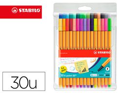 STABILO Estuche 30 rotuladores Point 88 colores surtidos 8830-2