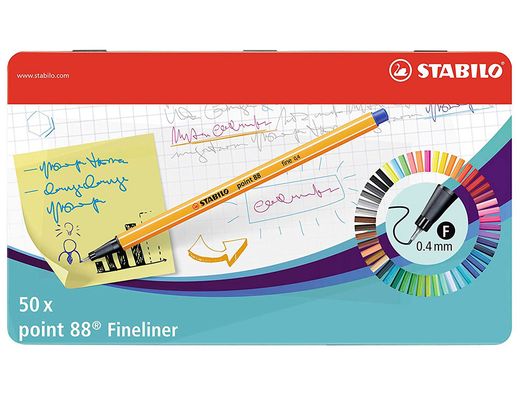 STABILO Estuche rotuladores Point 88 50 colores surtidos 8850-6