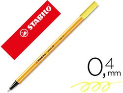 STABILO point 88 Punta fina trazo 0,4 mm. Amarillo fluorescente Ref. 88/024